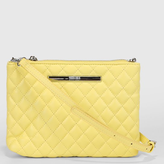 Bolsa Santa Lolla Matelassê Transversal Feminina - Amarelo Menor preço em Bolsa Santa Lolla Matelassê Transversal Feminina - Amarelo