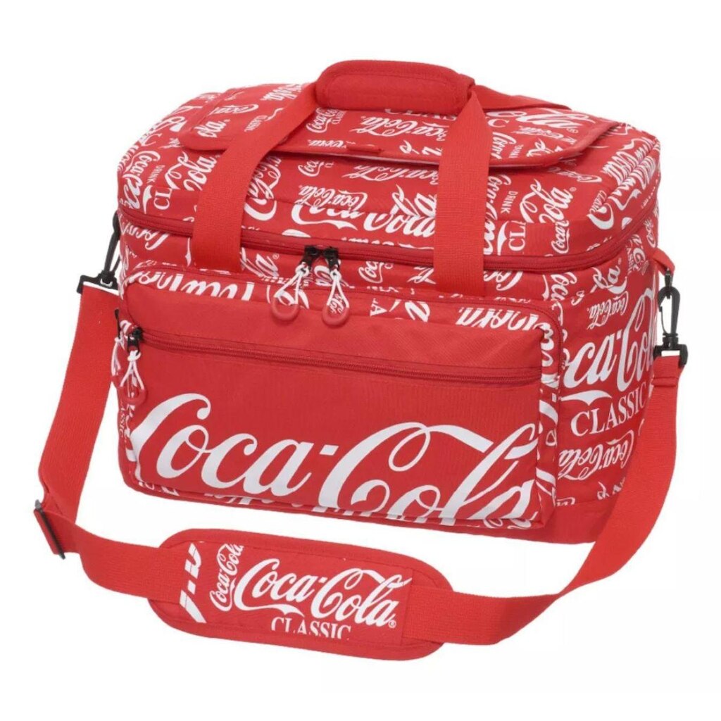 Bolsa Térmica Cooler Transversal Caixa Porta Latas Coca Cola