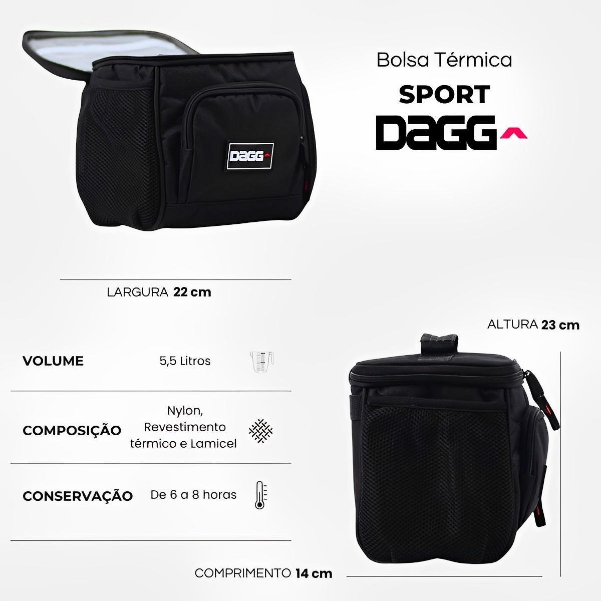 Bolsa Termica Dagg Sport M 5,5L Fitness Academia Marmita