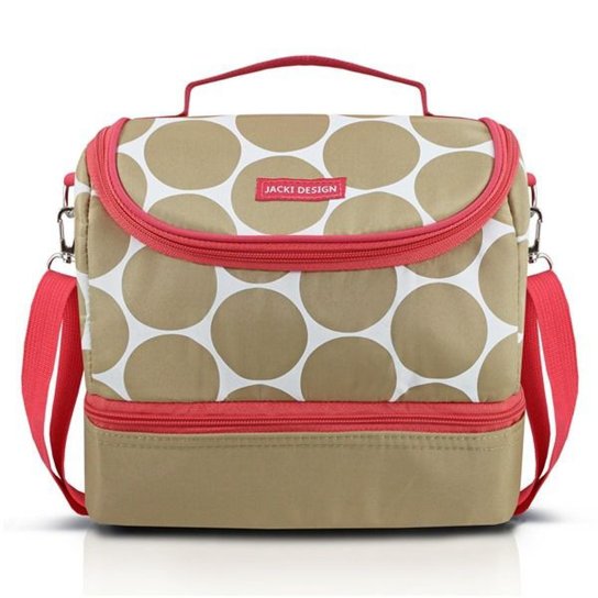 Bolsa Térmica Dots Com 2 Compartimentos - Creme Menor preço em Bolsa Térmica Dots Com 2 Compartimentos - Creme