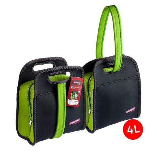 Bolsa térmica marmita comida lancheira feminina masculina - Verde Menor preço em Bolsa térmica marmita comida lancheira feminina masculina - Verde