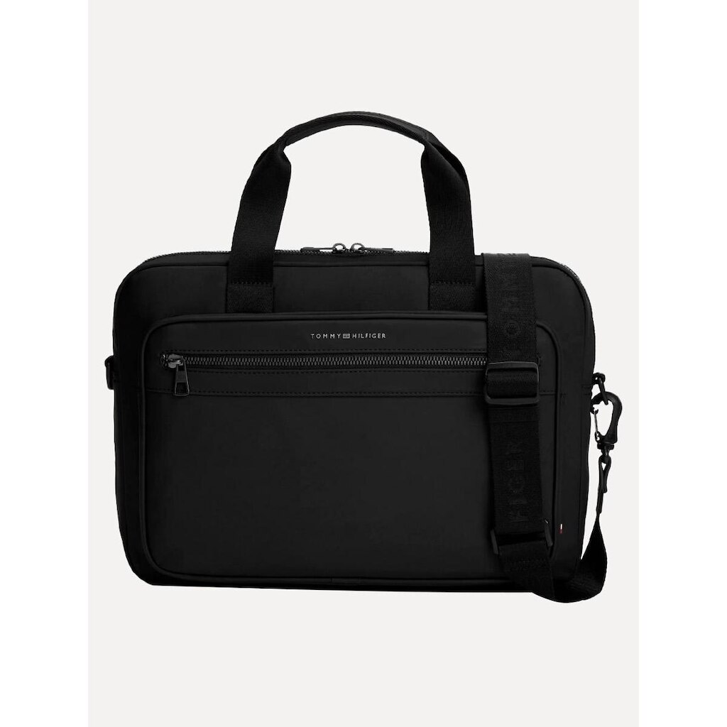 Bolsa Tommy Hilfiger Masculina Notebook Repreve Bag Preta