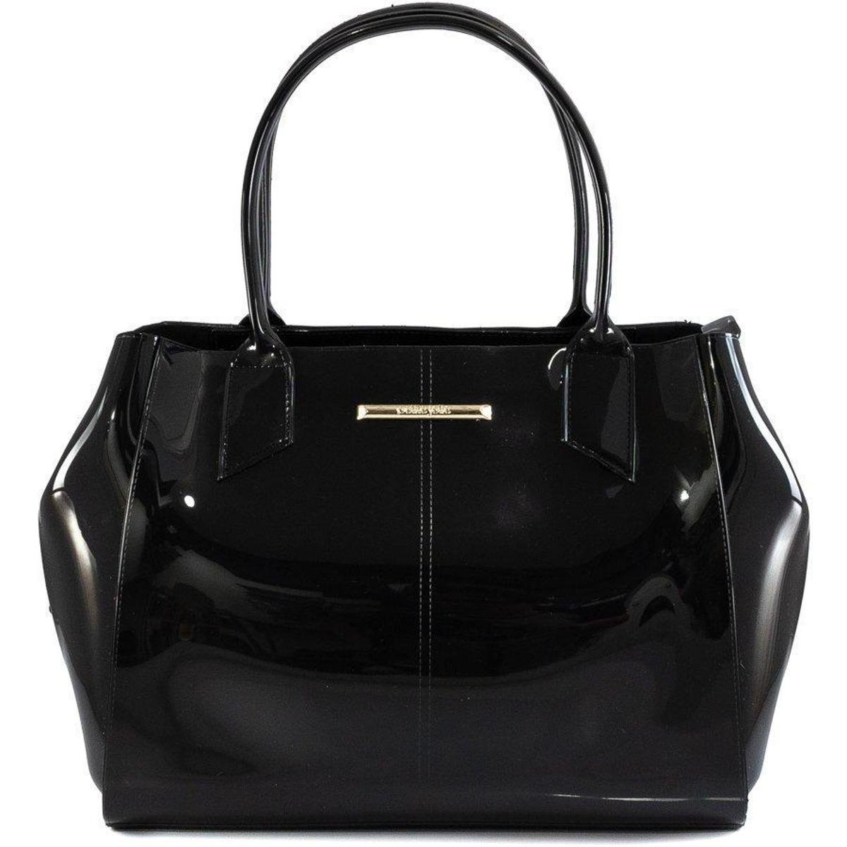 black patent tote bolsas