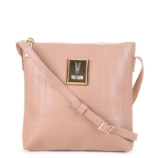 Bolsa Vizzano Tiracolo Pequena Feminina - Nude Menor preço em Bolsa Vizzano Tiracolo Pequena Feminina - Nude
