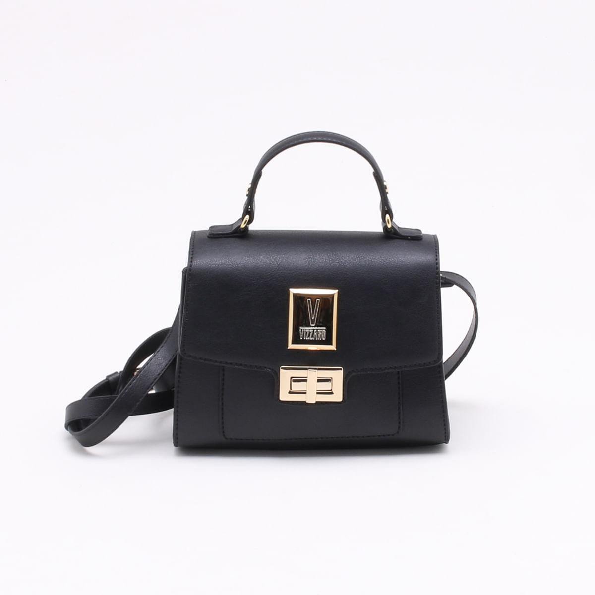 Bolsa Vizzano Tote Média Feminina - Preto | Netshoes