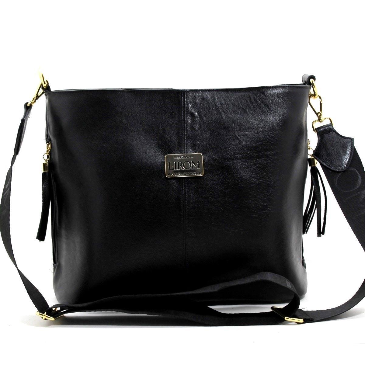 Bolsas Femininas Couro Legitimo Lirom C/ Alça Transversal Grande ...