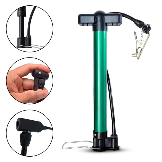 Bomba Alta Pressão De Ar Encher Bola Balão Pneu Bicicleta - Preto Menor preço em Bomba Alta Pressão De Ar Encher Bola Balão Pneu Bicicleta - Preto