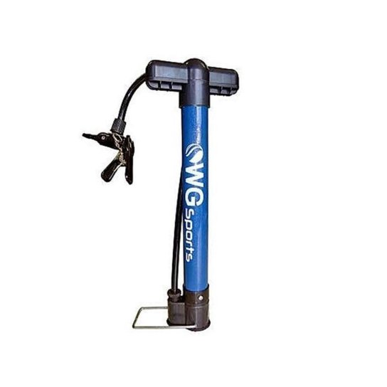 Bomba Bike Oficina Wg 300x29mm Alumínio C/ Cabo De Plástico - Azul