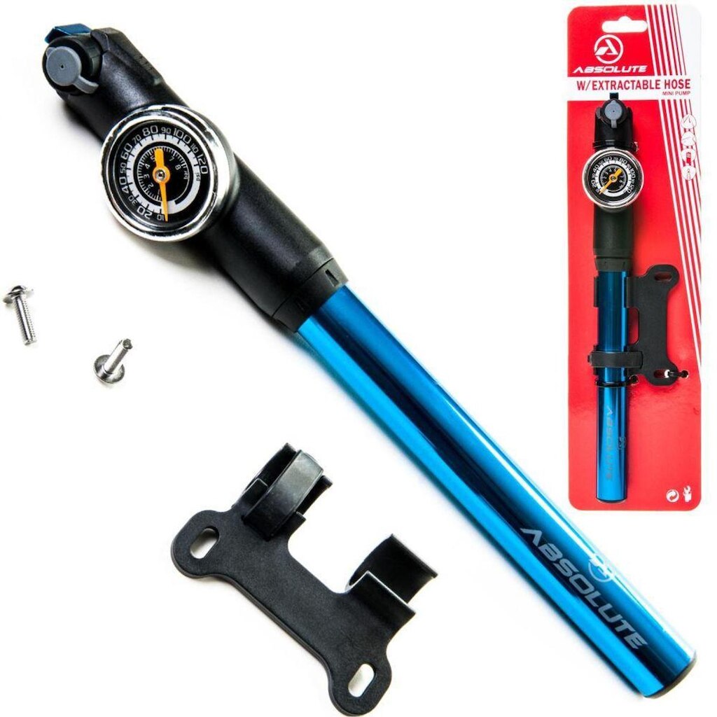 Bomba De Ar Absolute Prime Manômetro e Mangueira 120 PSI