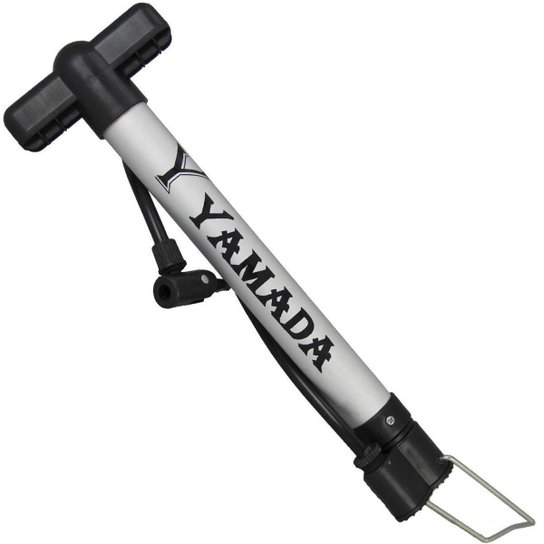 Bomba de Ar Pneu Bicicleta Alumínio 30cm Com Conexão Yamada - Preto+Prata Menor preço em Bomba de Ar Pneu Bicicleta Alumínio 30cm Com Conexão Yamada - Preto+Prata