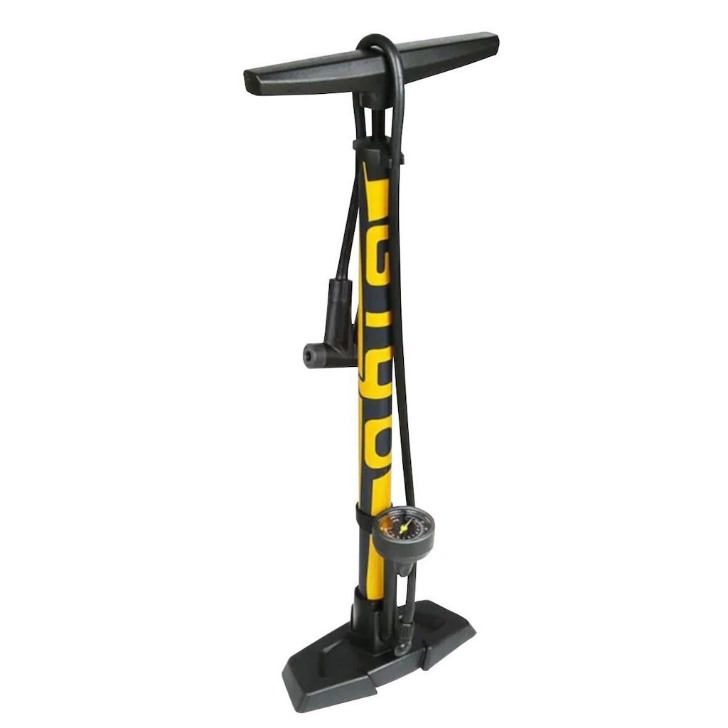 BOMBA DE PÉ COM MANÔMETRO GIYO GF-55E 160PSI AMARELO