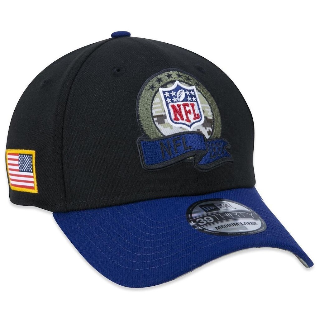 BONE 39THIRTY NFL SHIELD SALUTE TO SERVICE 2022 STRETCH FIT ABA CURVA STRETCH FIT PRETO NEW ERA
