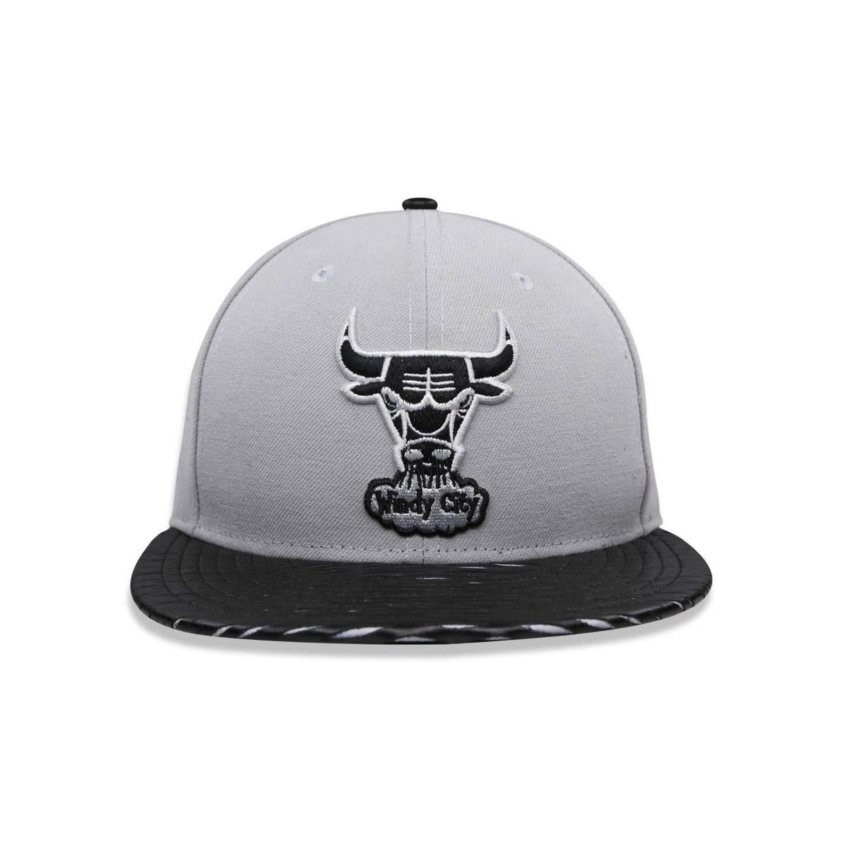BONÉ 59FIFTY CHICAGO BULLS NBA ABA RETA CINZA NEW ERA FECHADO - Cinza ...