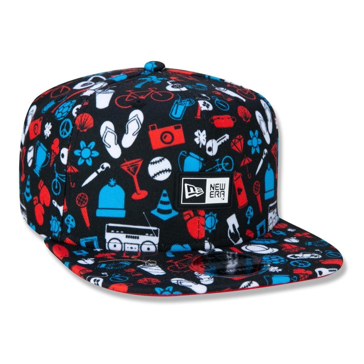BONE 9FIFTY HIGH CROWN SNAPBACK ABA RETA LOGO BOX CORE ABA RETA SNAPBACK  MULTICOLOR NEW ERA - Bege+Branco | Netshoes
