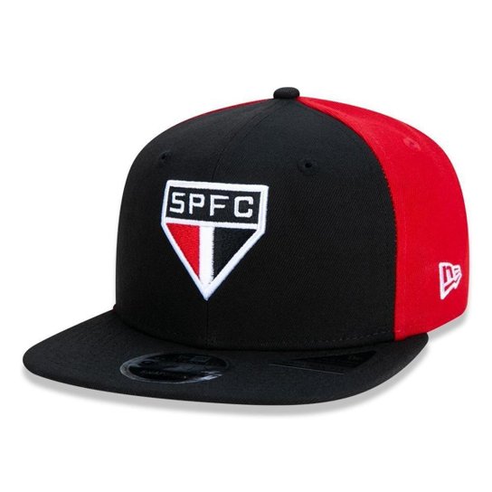 BONE 9FIFTY ORIGINAL FIT SAO PAULO FUTEBOL ABA RETA SNAPBACK PRETO/VERMELHO NEW ERA - Preto e Vermelho é boa?