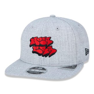BONE 9FIFTY ORIGINAL FIT STREET TASTE BOMBER ABA RETA SNAPBACK MESCLA CINZA NEW ERA