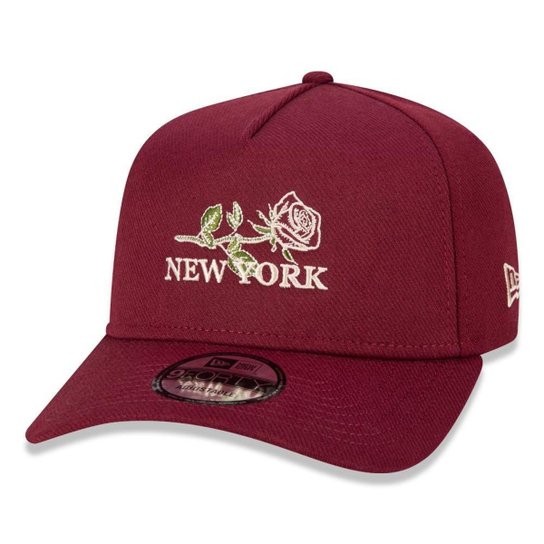 Bone 9Forty A-Frame Mlb New York Yankees Botany Flowers Snapback New Era Masculino - Vermelho Escuro Menor preço em Bone 9Forty A-Frame Mlb New York Yankees Botany Flowers Snapback New Era Masculino - Vermelho Escuro