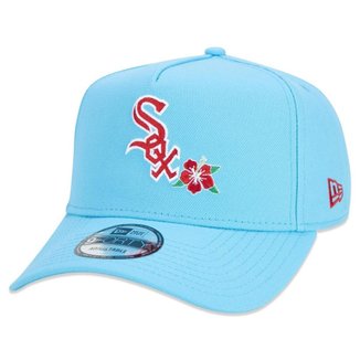 BONE 9FORTY A-FRAME SNAPBACK ABA CURVA CHICAGO WHITE SOX HAWAII VIBES FLOWER AZUL NEW ERA