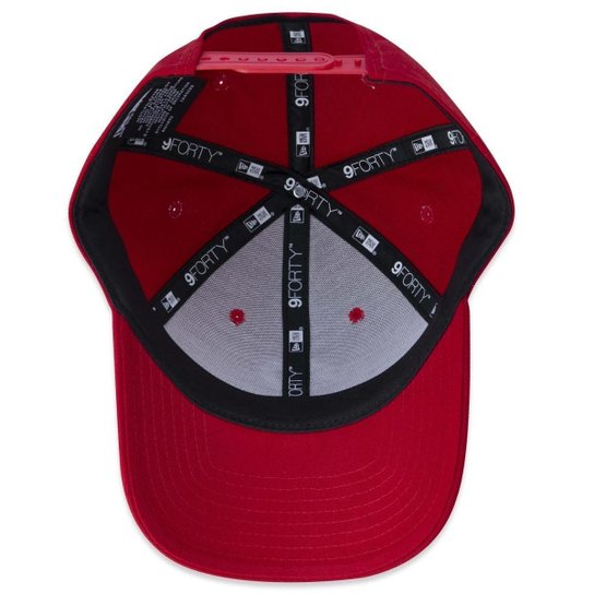 BONE 9FORTY SNAPBACK MLB PHILADELPHIA PHILLIES ABA CURVA VERMELHO VERMELHO NEW ERA
