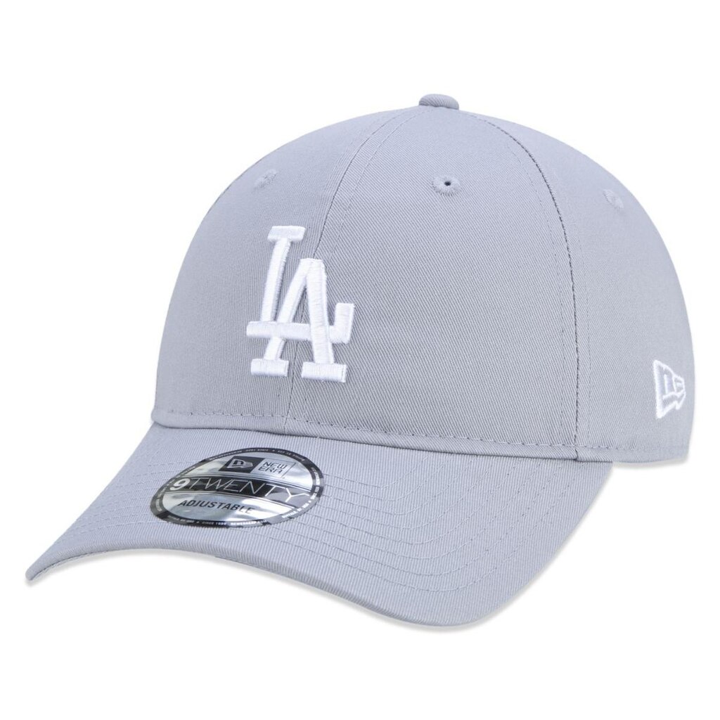 BONE 9TWENTY MLB LOS ANGELES DODGERS ABA CURVA CINZA STRAPBACK CINZA NEW ERA