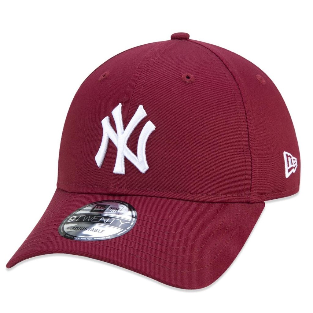 BONE 9TWENTY MLB NEW YORK YANKEES ABA CURVA VINHO STRAPBACK VERMELHO ESCURO NEW ERA