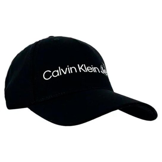 Boné Aba Curva Calvin Klein 5 Gomos - Preto Menor preço em Boné Aba Curva Calvin Klein 5 Gomos - Preto