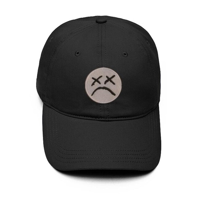 Boné Aba Curva Regulável Strapback Emoji Triste