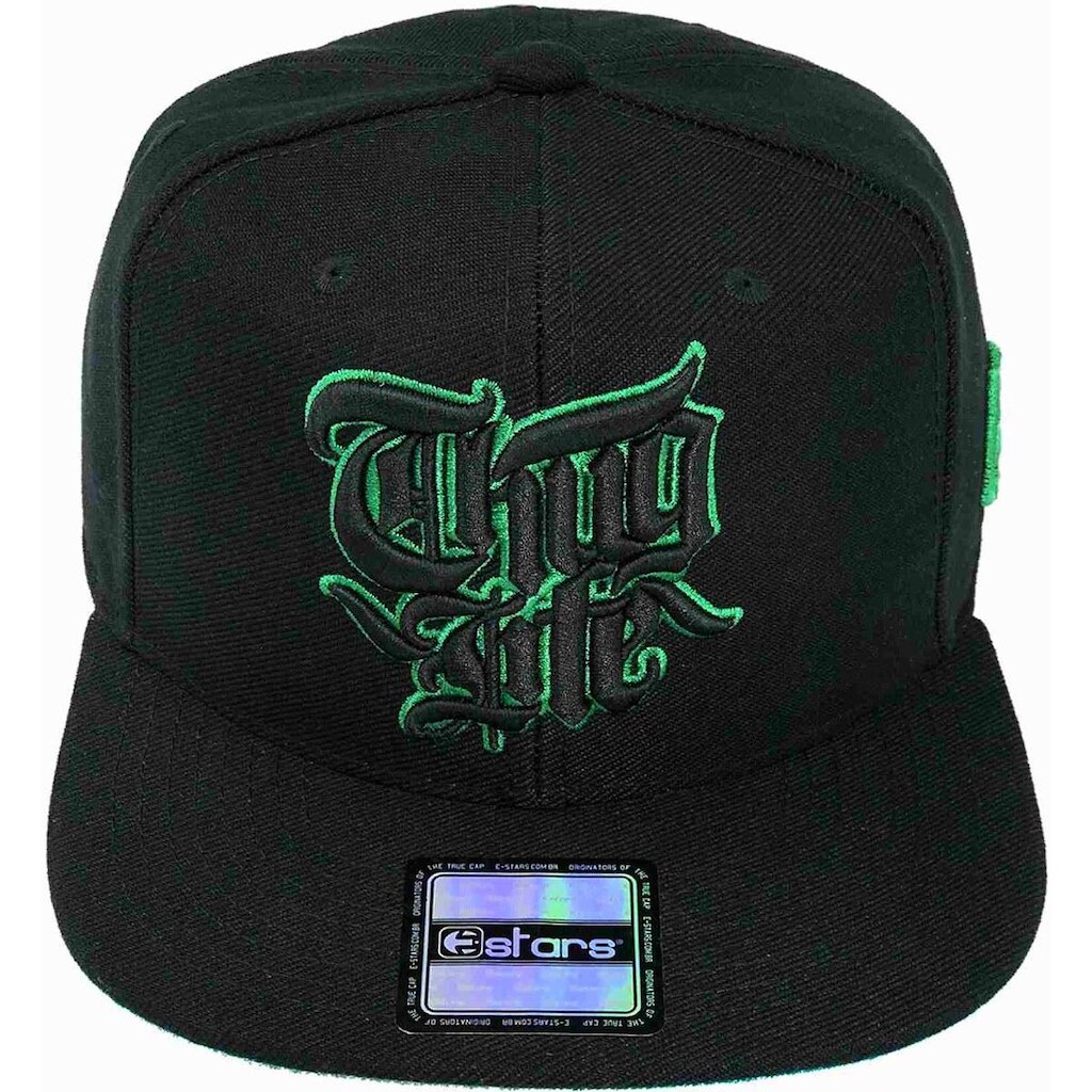 Boné Aba Reta E-Stars Logo Thug Life Alto Relevo Masculino