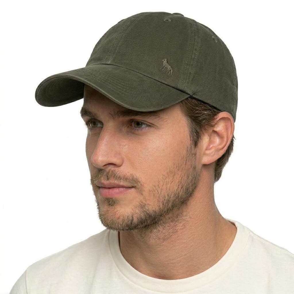 Boné Acostamento Dad Hat Aba Curva Algodão Lobo Bordado
