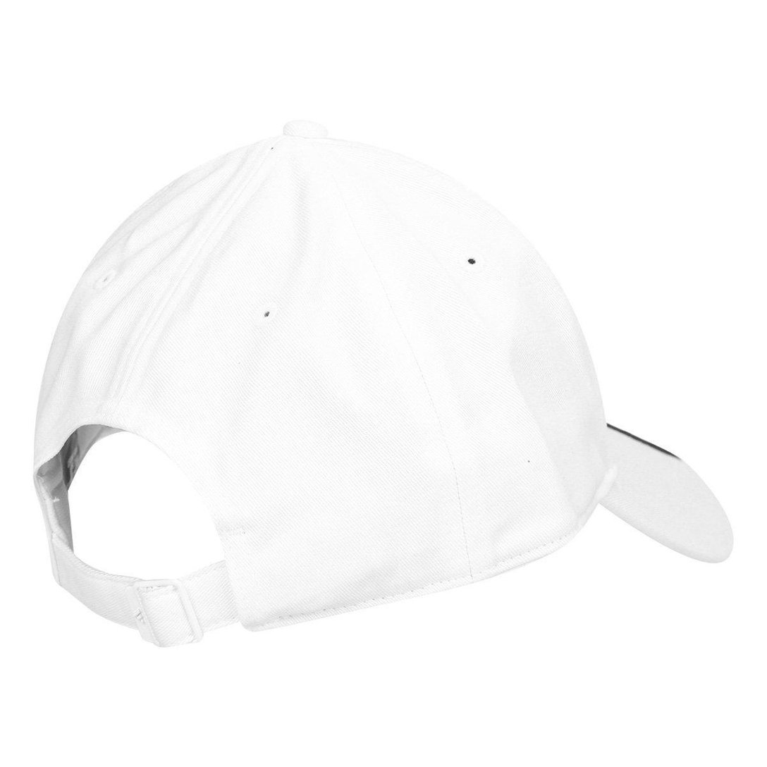 Boné Adidas Aba Curva Strapback 3 Listras - Branco | Netshoes