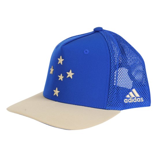 Boné Adidas Cruzeiro Aba Curva Snapback - Azul Menor preço em Boné Adidas Cruzeiro Aba Curva Snapback - Azul