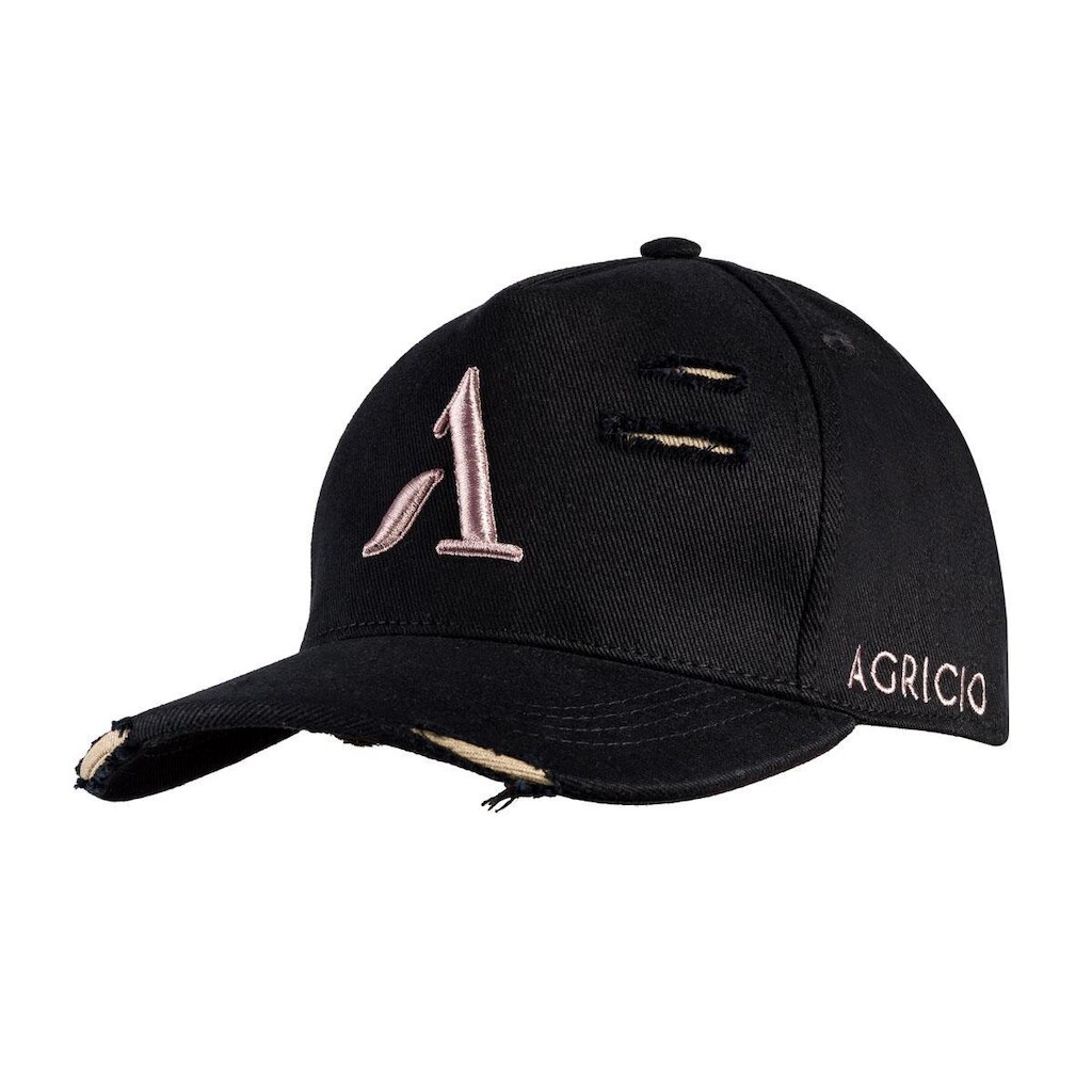 Boné Agricio Destroyed Logo Rosa