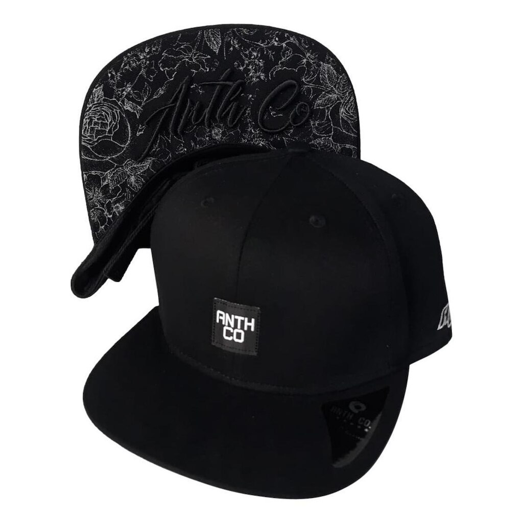 Boné Anth Co Fox Aba Reta Bordado Fitão Strapback