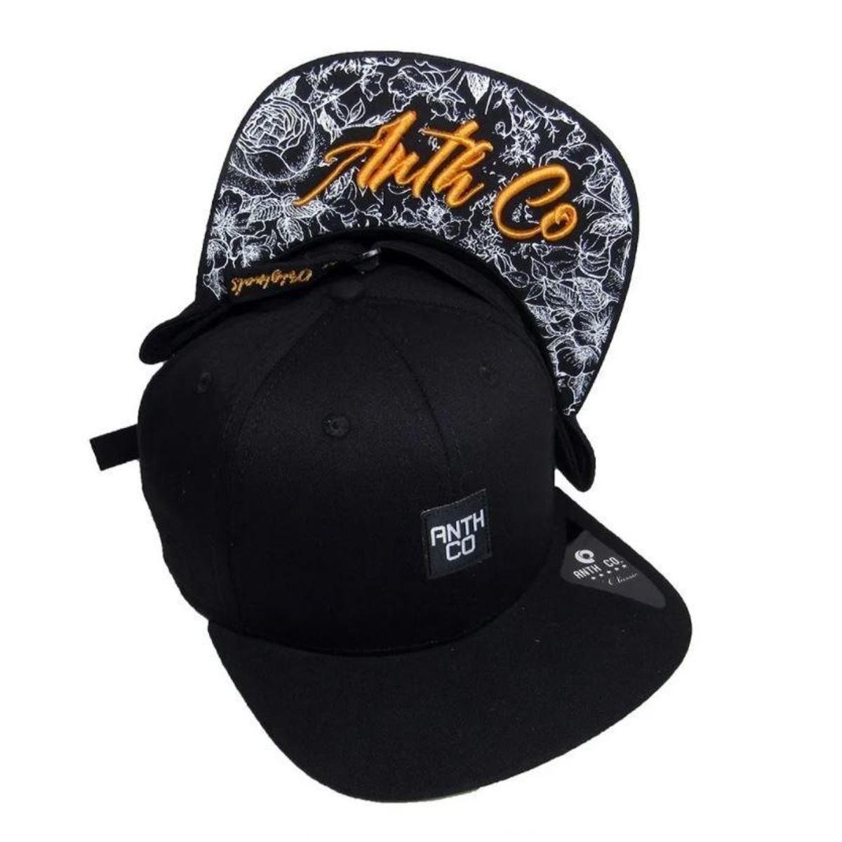 Boné Anth Co Fox Skate Aba Reta Bordado Strapback Fitão