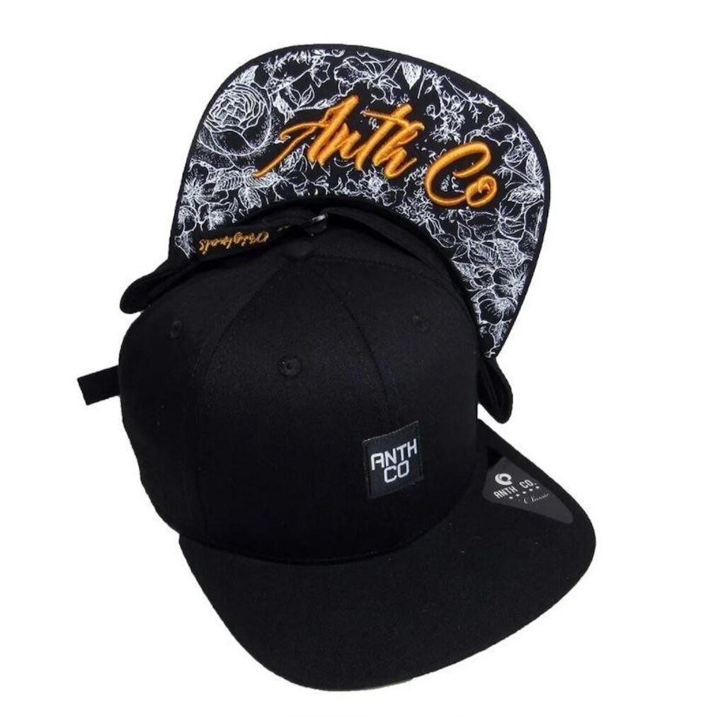 Boné Anth Co Fox Skate Aba Reta Bordado Strapback Fitão