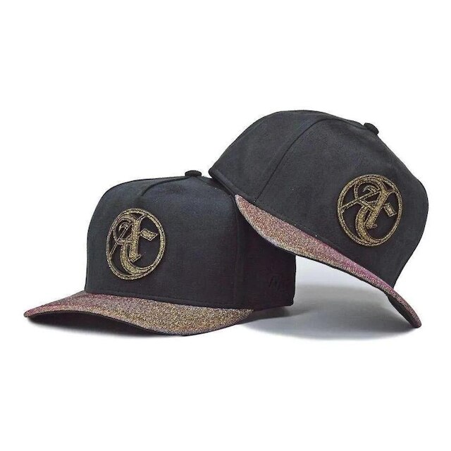 Boné Anth Texas Glitter Aba Curva Ajustável Alto Relevo - Preto Menor preço em Boné Anth Texas Glitter Aba Curva Ajustável Alto Relevo - Preto