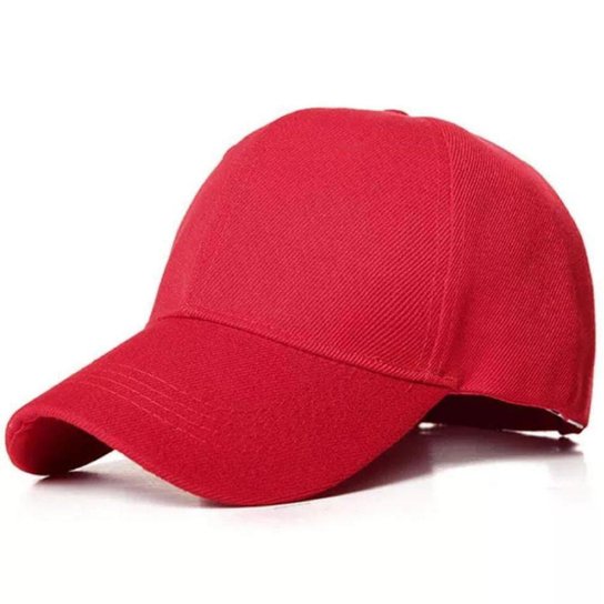 Boné Básico Unissex Liso Aba Curva Ajuste Super Leve - Vermelho Menor preço em Boné Básico Unissex Liso Aba Curva Ajuste Super Leve - Vermelho