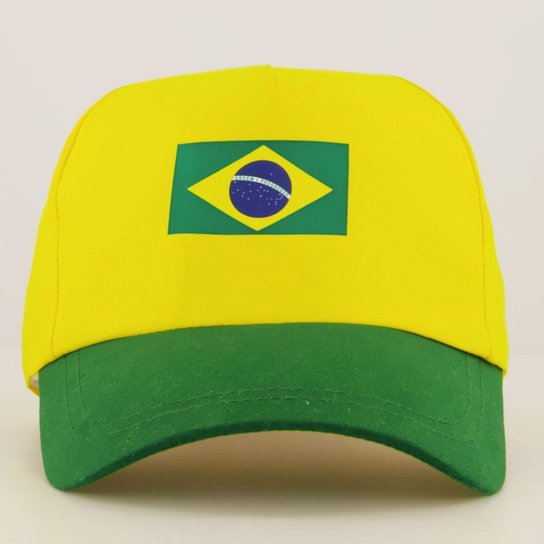 Boné Brasil Amarelo e Verde
