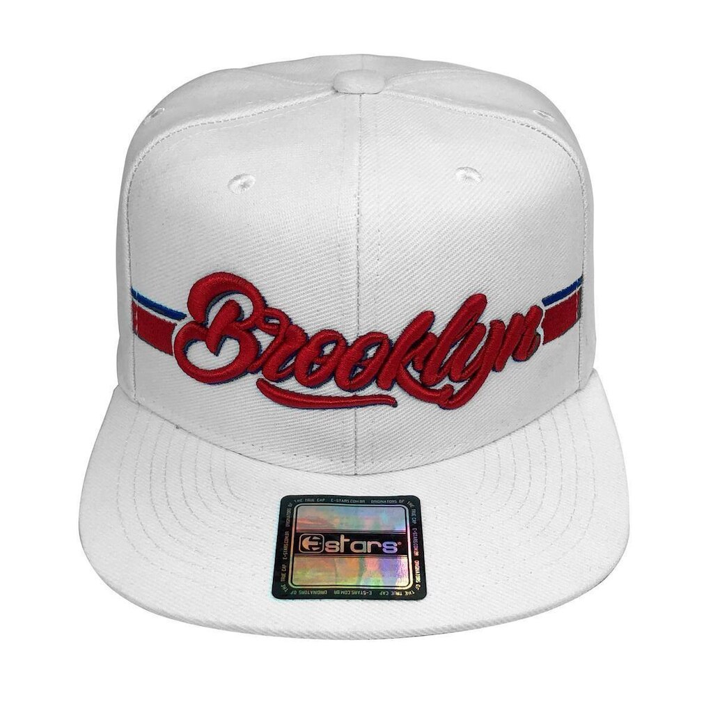 Boné Brooklyn White Aba Reta Branco Snapback Est-495 E-stars