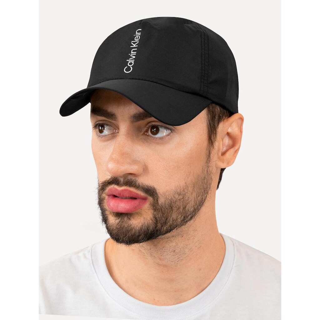 Boné Calvin Klein Masculino Swim Vertical Logo Preto