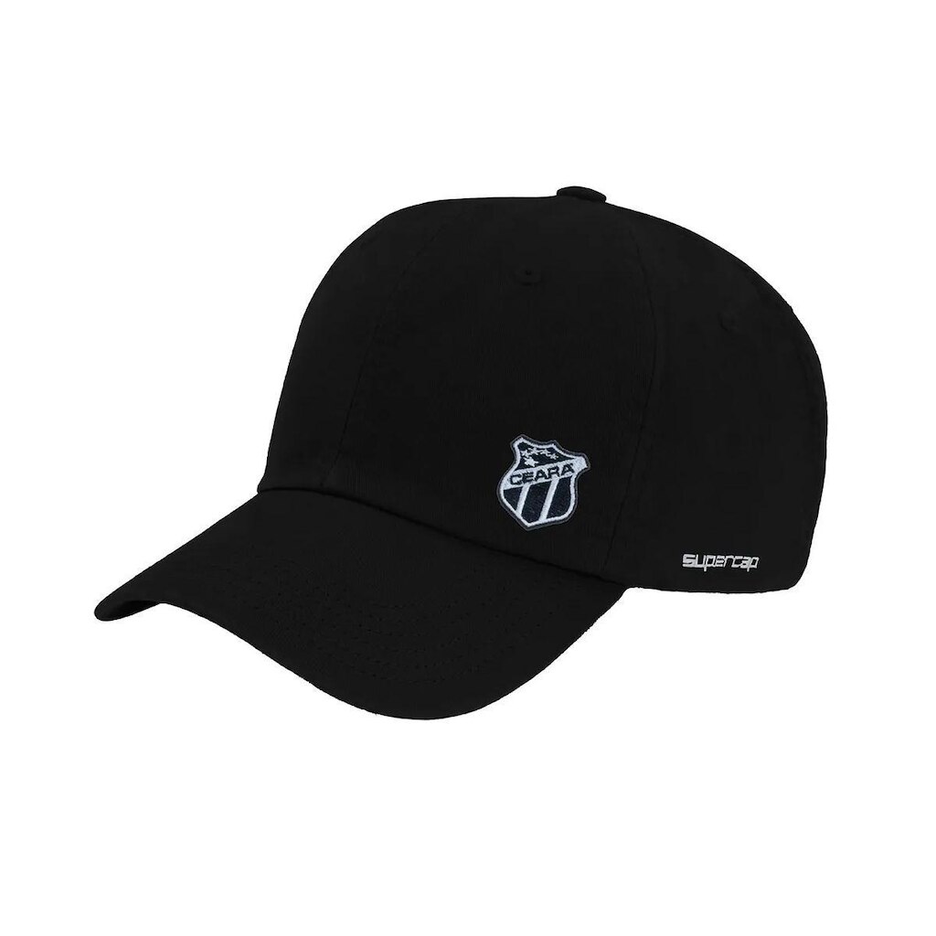 Boné Ceará SuperCap Escudo Lateral Aba Curva Preto - Masculino