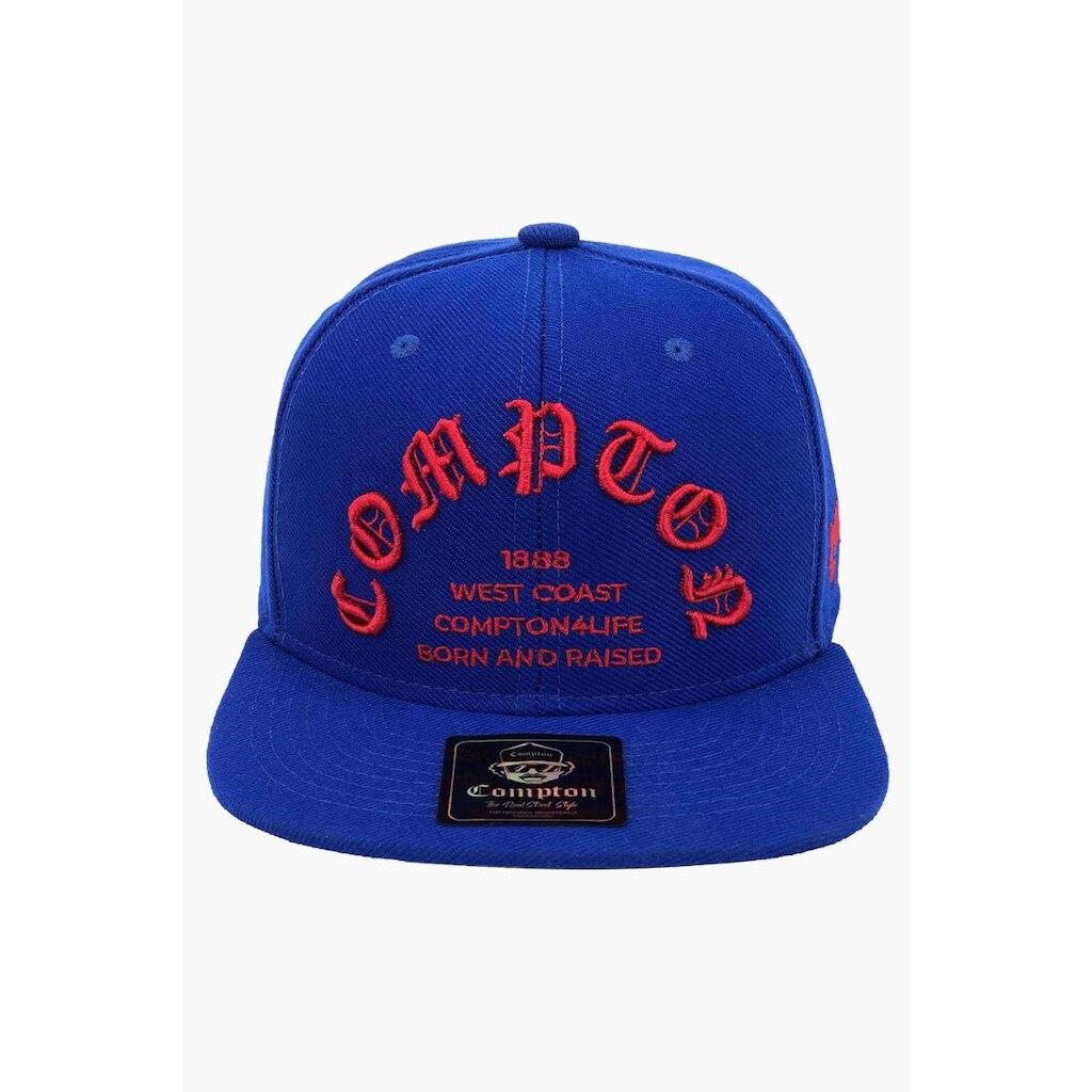 Boné Compton Aba Reta Snapback Born And Raised Azul