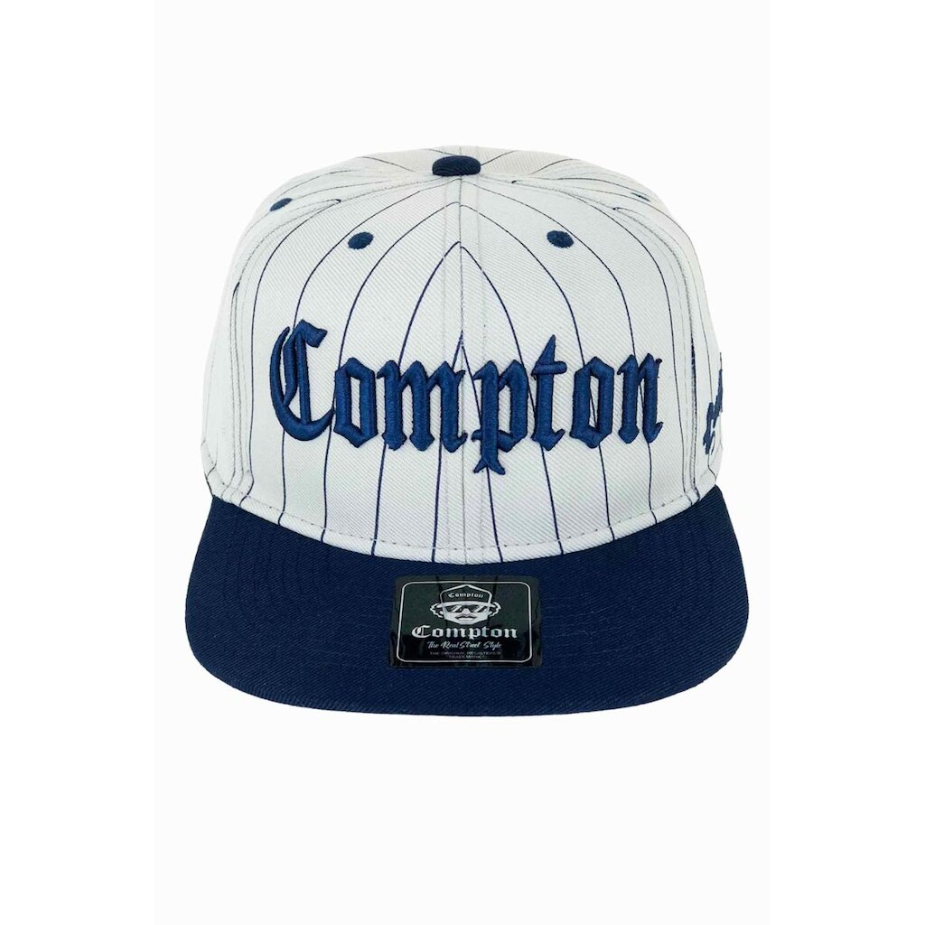 Boné Compton Aba Reta Snapback Classic Pinstripe Cinza