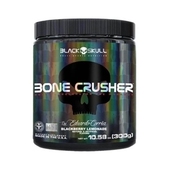 Bone Crusher Pré-Treino 300g Black Skull -