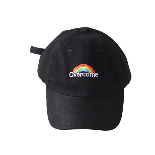 Boné Dad Hat Overcome "Rainbow For Sale" Preto - Preto Menor preço em Boné Dad Hat Overcome "Rainbow For Sale" Preto - Preto