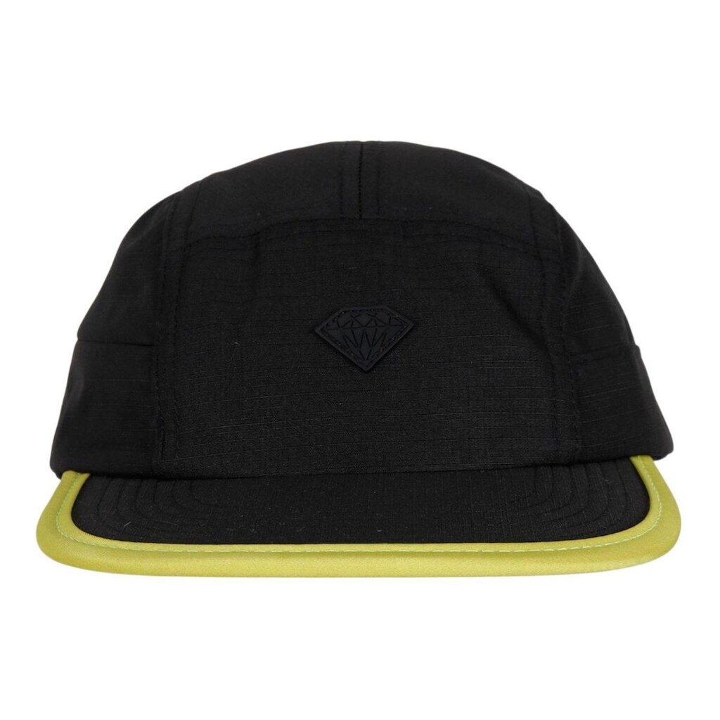 Boné Diamond Brilliant Rubber Applique 5 Panel Preto/Amarelo