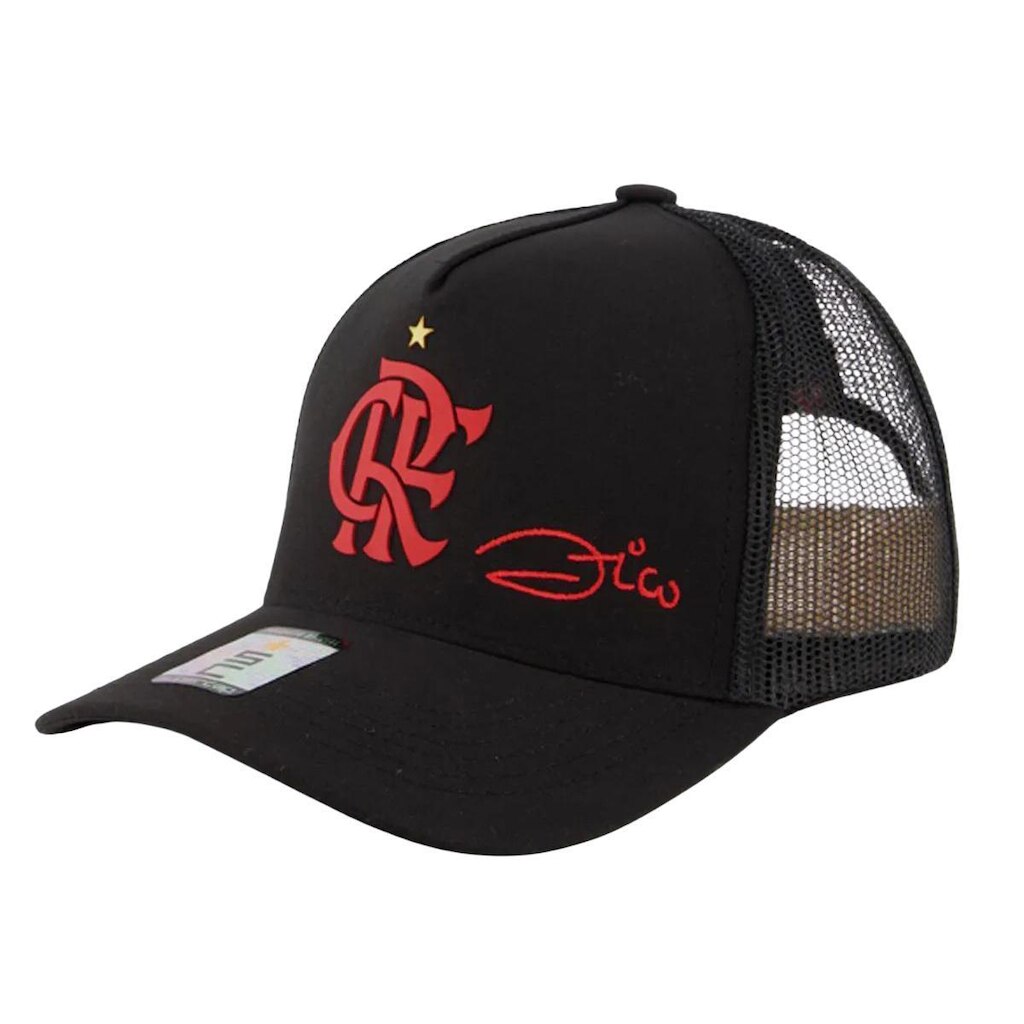 Boné do Flamengo Mengão Zico Alto-Relevo 3D Licenciado