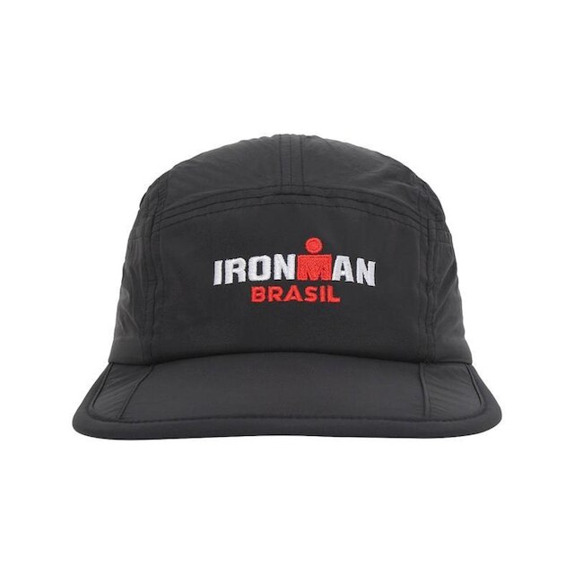 Boné Esportivo Yopp Ironman Brasil Respirável 5 Panel Preto