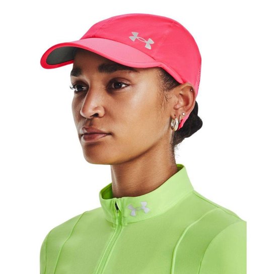 Boné Feminino Under Armour Isochill Launch Run - Rosa Menor preço em Boné Feminino Under Armour Isochill Launch Run - Rosa