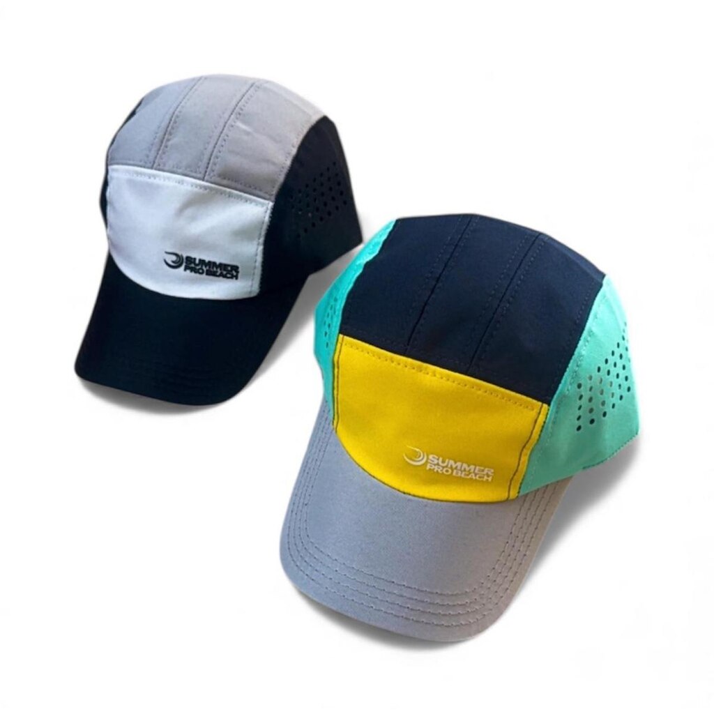 Boné Five 5 Panel Esportivo SUMMER PRO - Tecido Lona Tactel Grosso